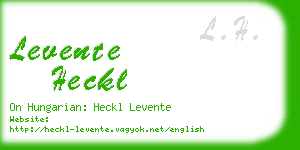 levente heckl business card